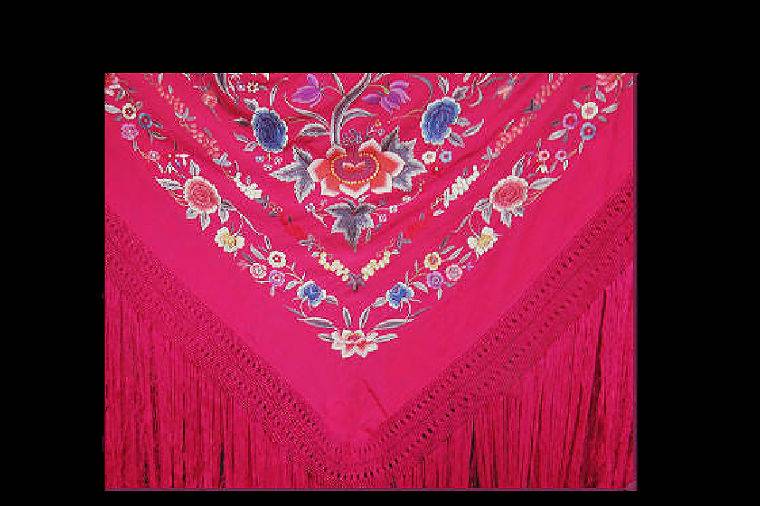 Mantón de manila fucsia