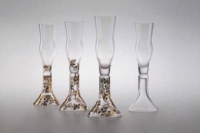 Vasos de cristal de bohemia