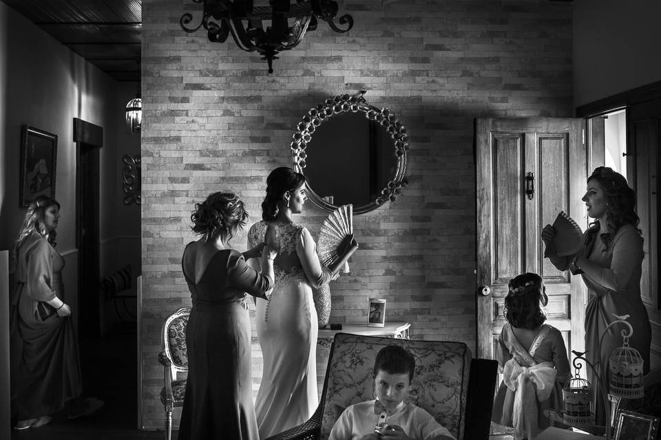 Preparativos de la novia