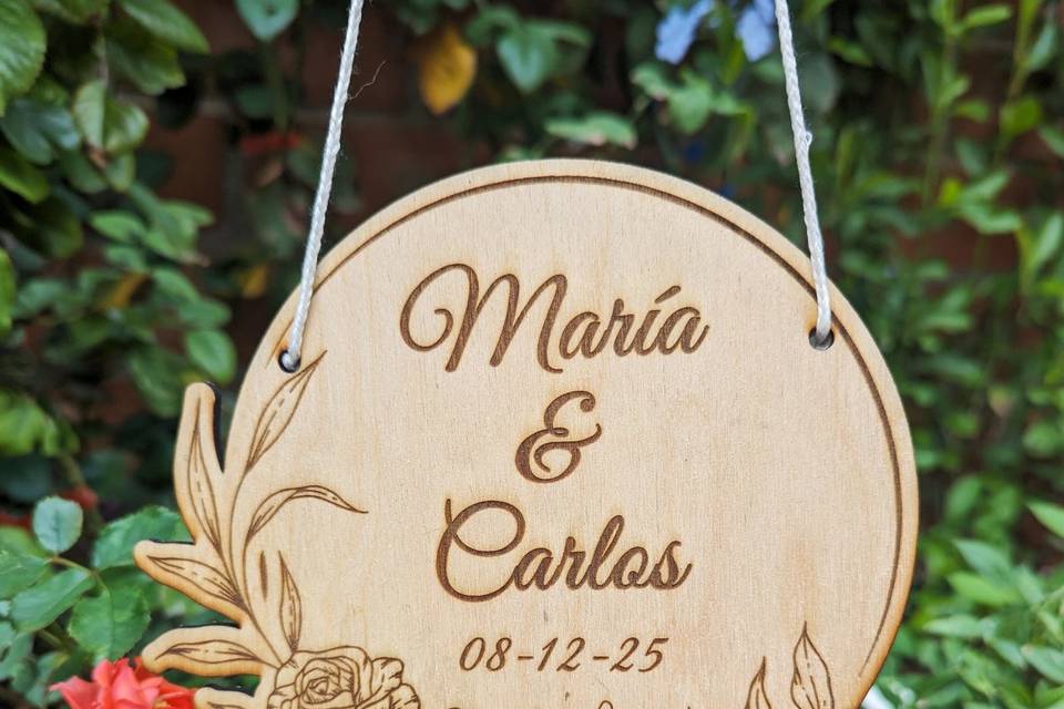 Decoración personalizada de boda