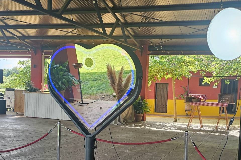 Fotomatón espejo  corazon