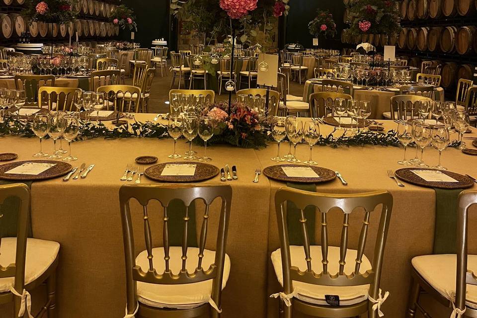 Banquete en bodega