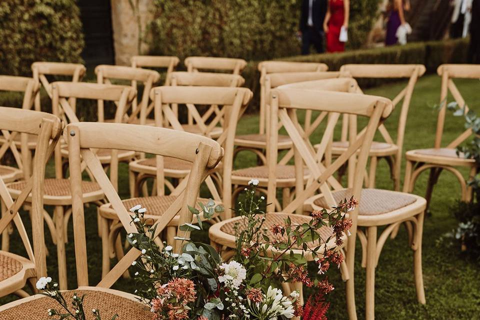 Detalle ceremonia jardin