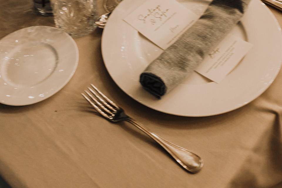 Detalle mesa banquete
