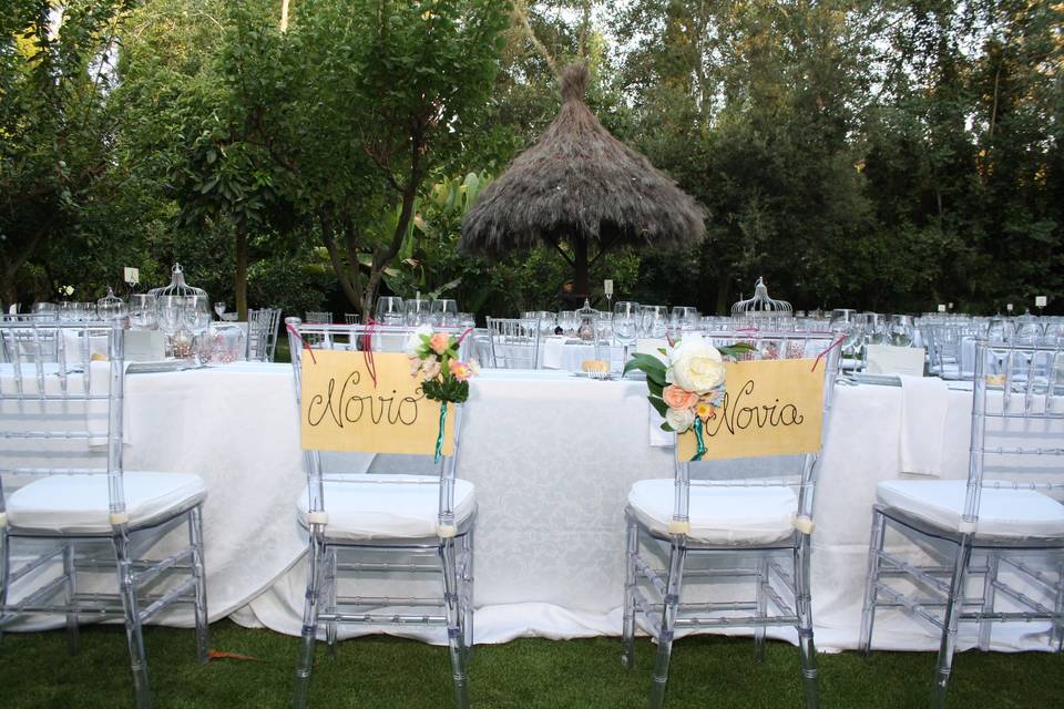 Banquete en el jardín