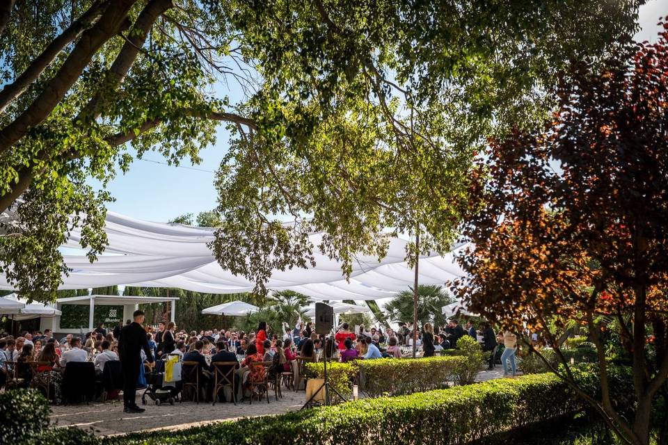 Banquete en jardín día