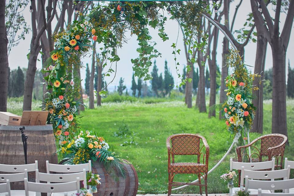 Ceremonia en el bosque