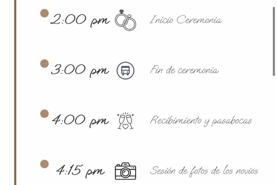 Itinerario detallado