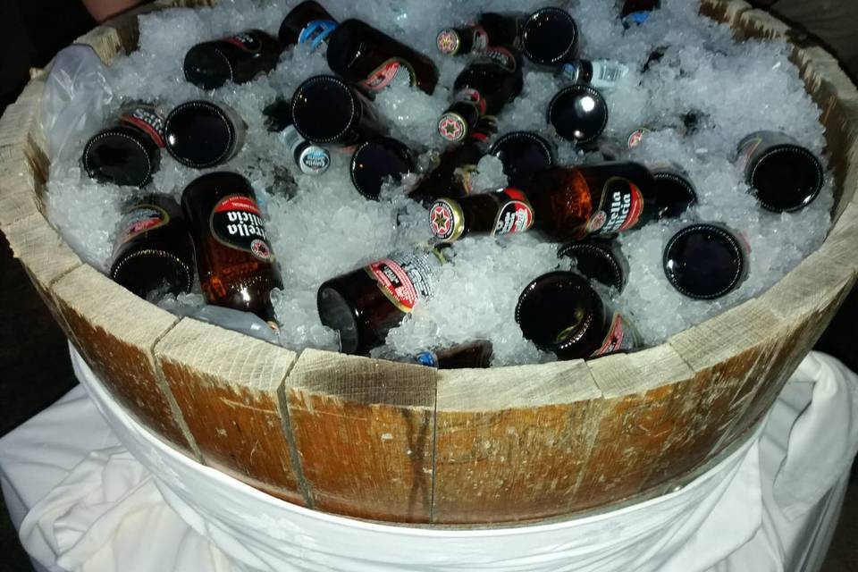 Cerveza en hielo para cóctel