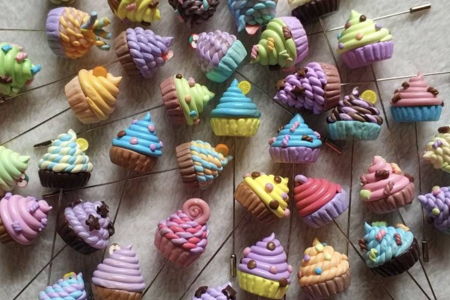Alfileres dulces: cupcakes