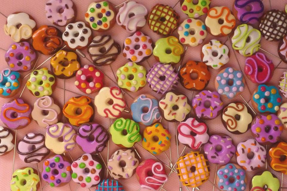 Donuts en alfileres