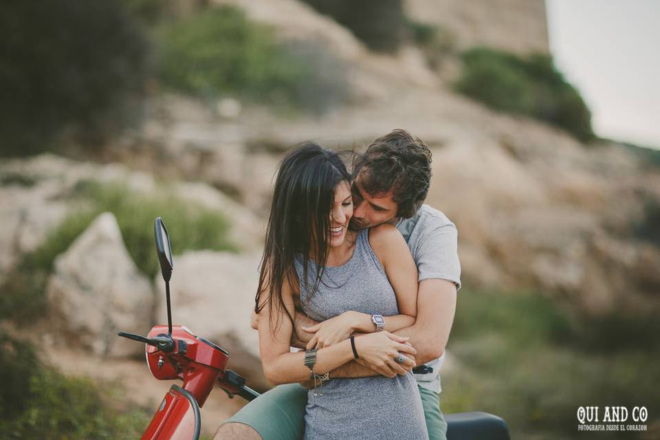 Sesión preboda Vespa