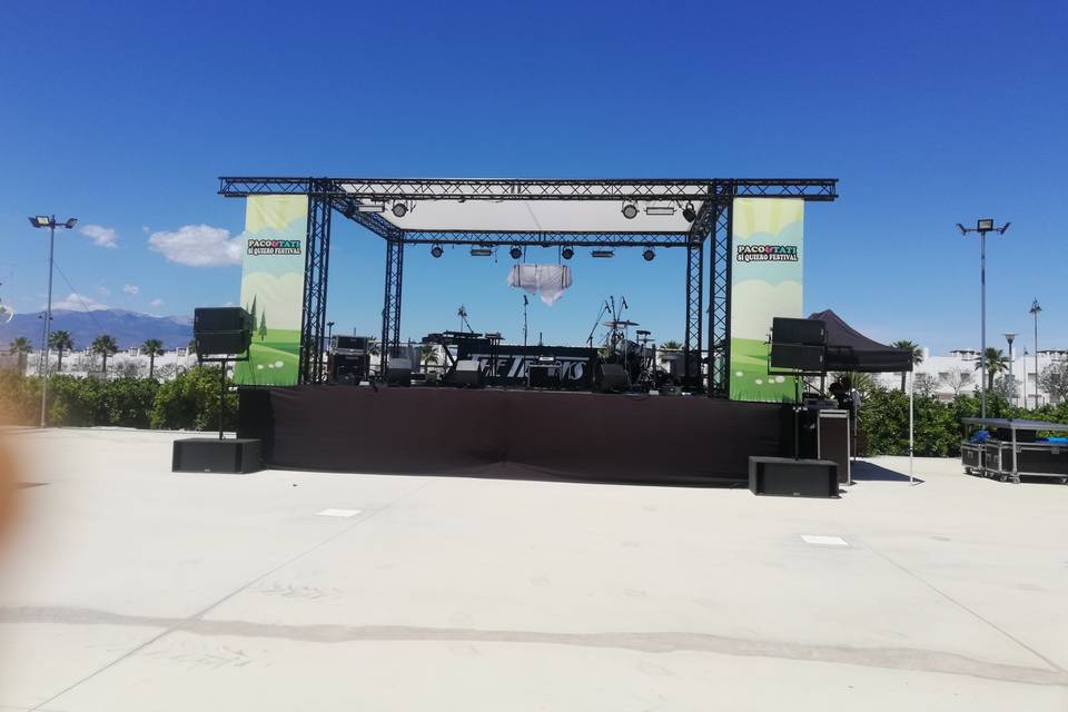 Escenario para concierto