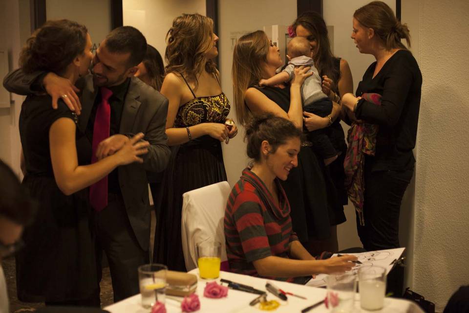 Dibujando a invitada