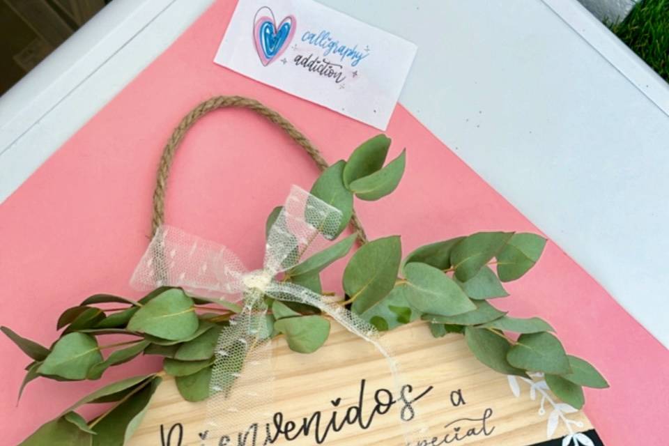 Madera personalizada boda