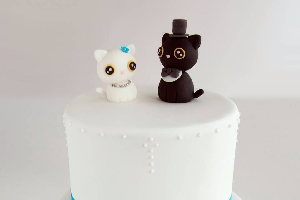 Tarta pareja de gatitos