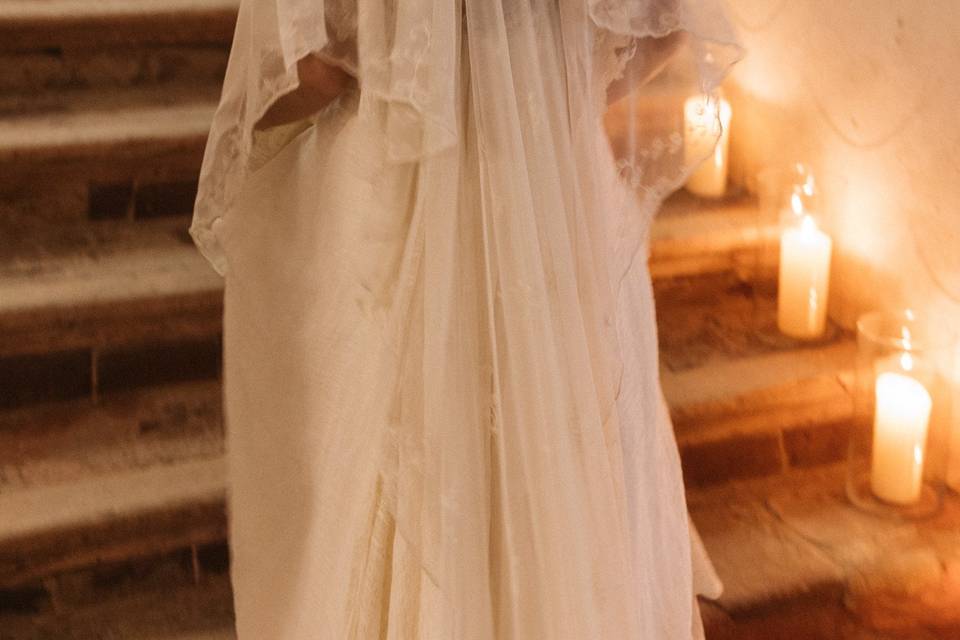 Escaleras con velas