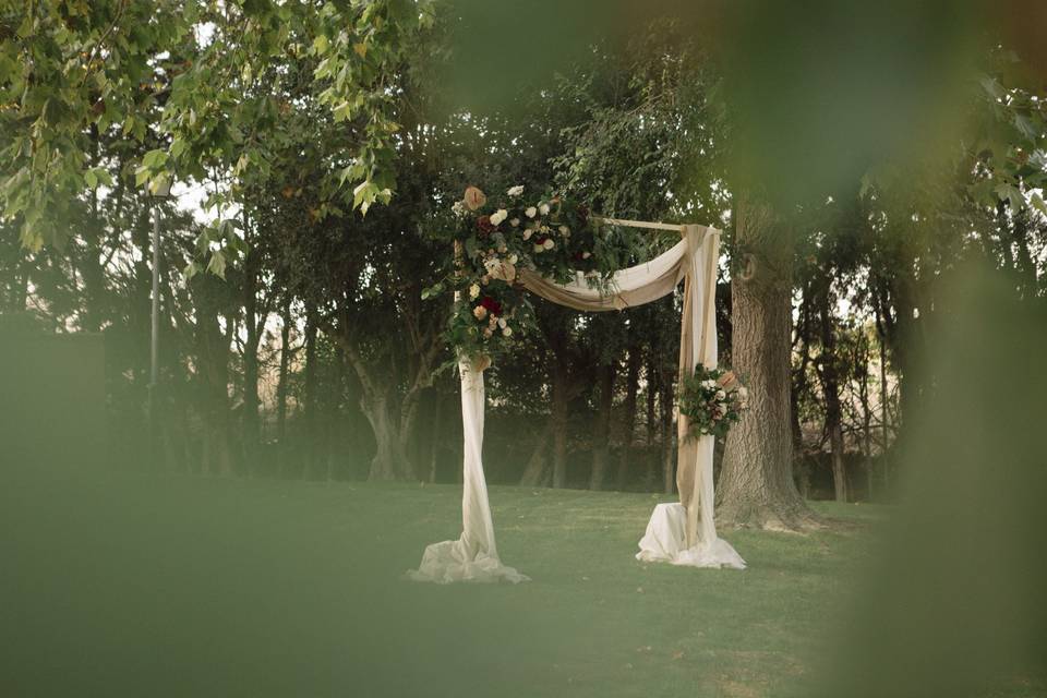 Altar de ceremonias boho