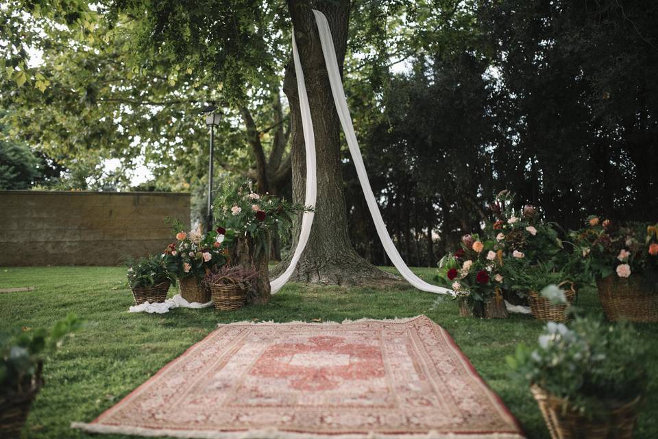 Altar de ceremonias rústico