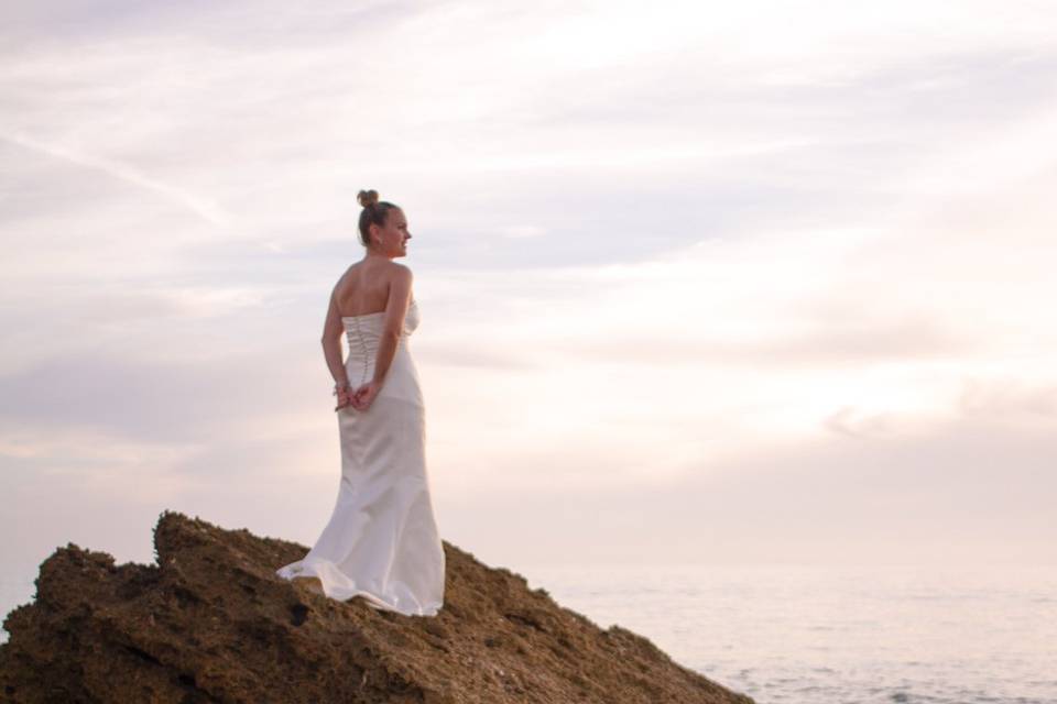 Novia y la playa