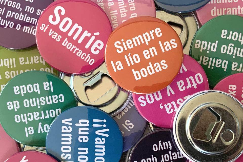 Abre-botellas imán de nevera con frases