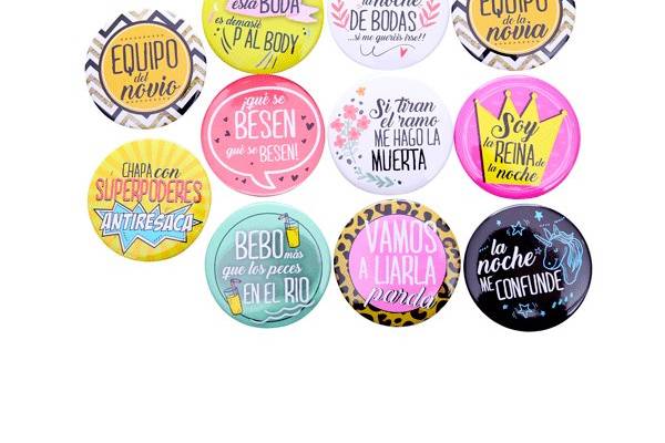 Pack chapas boda