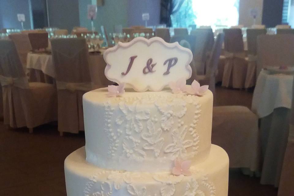 Tarta de boda rústica