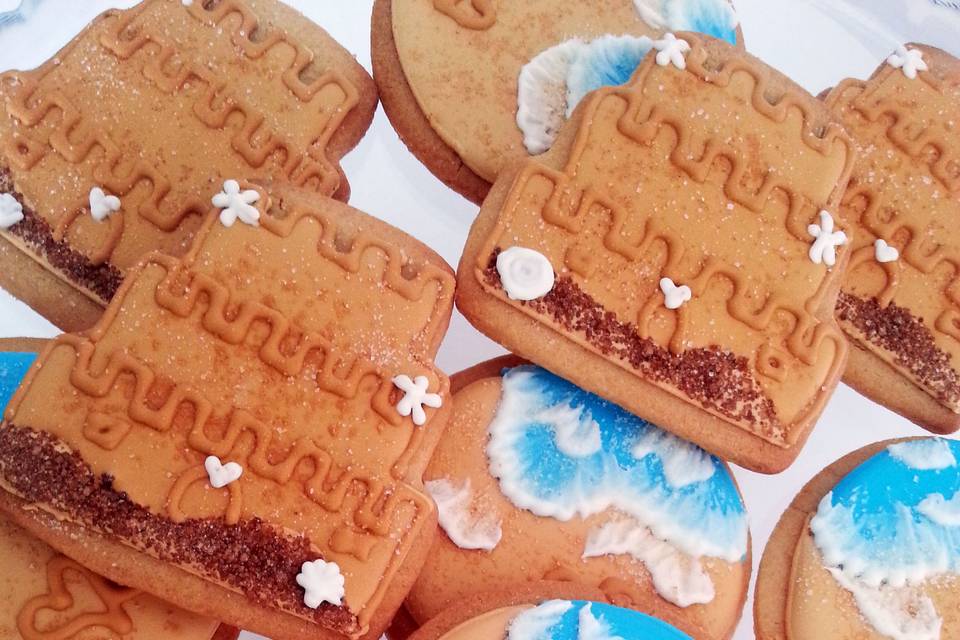 Galletas para boda en la playa