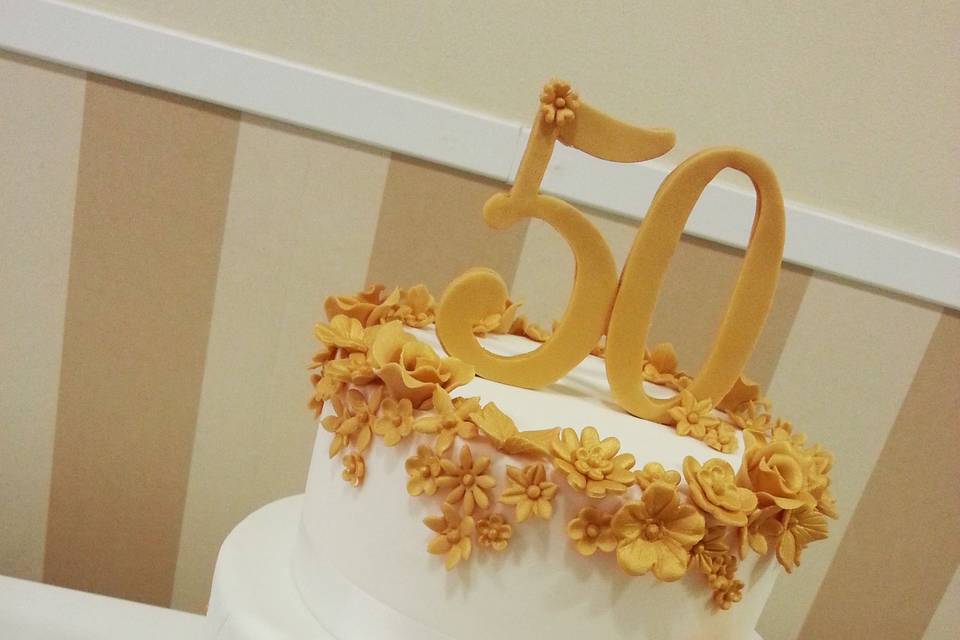 Tarta de bodas de oro