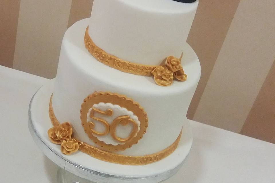 Tarta de bodas de oro