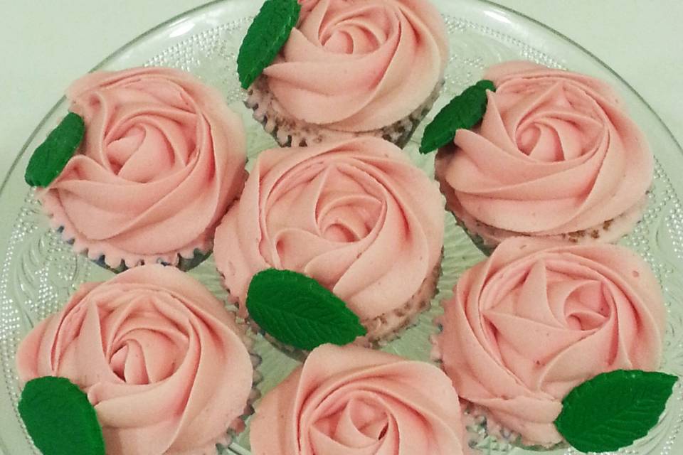 Mini cupcakes rosas