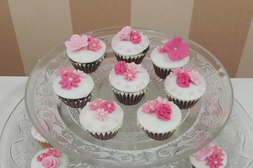 Mini cupcakes rosas