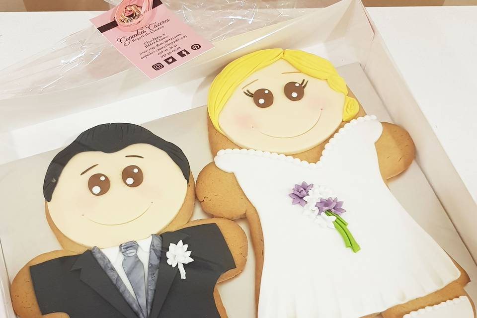 Galletas gigantes de novios