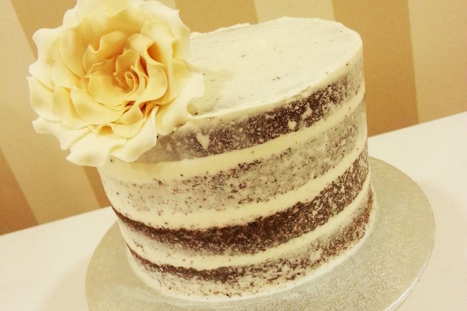 Rustic naked cake