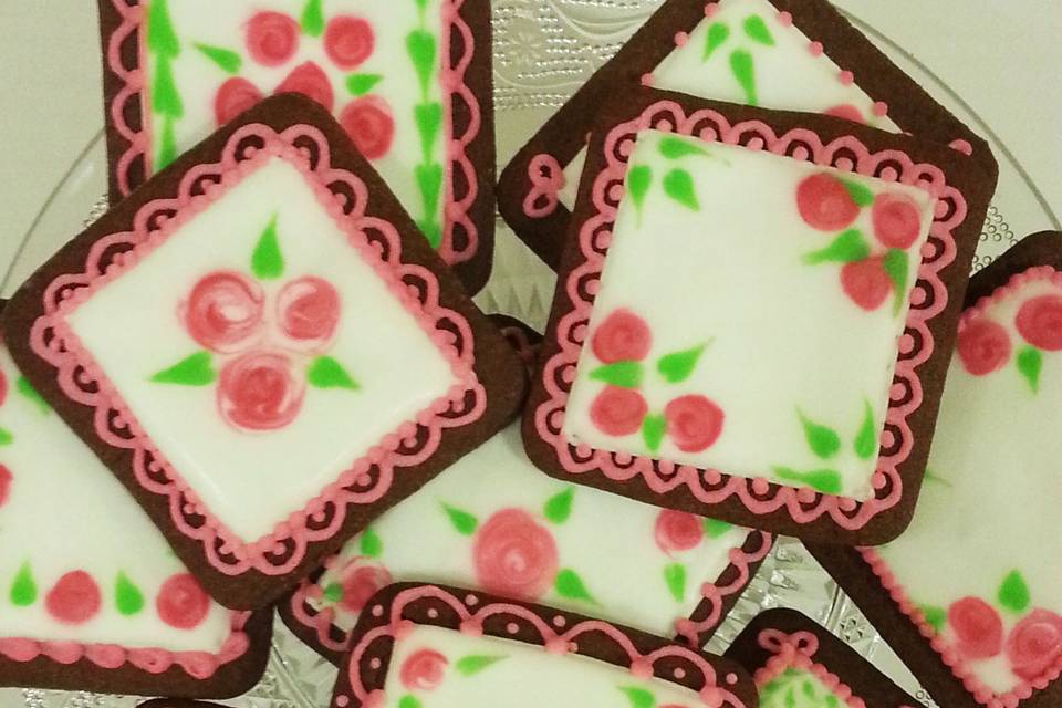 Galletas con rosas