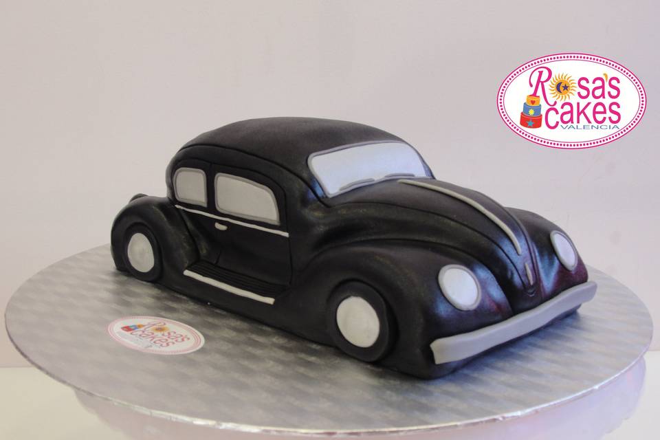 Tarta coche de boda