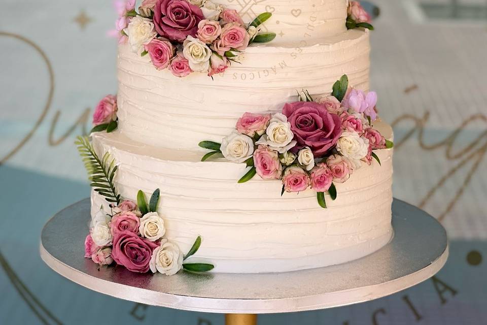 Tartas de boda floral