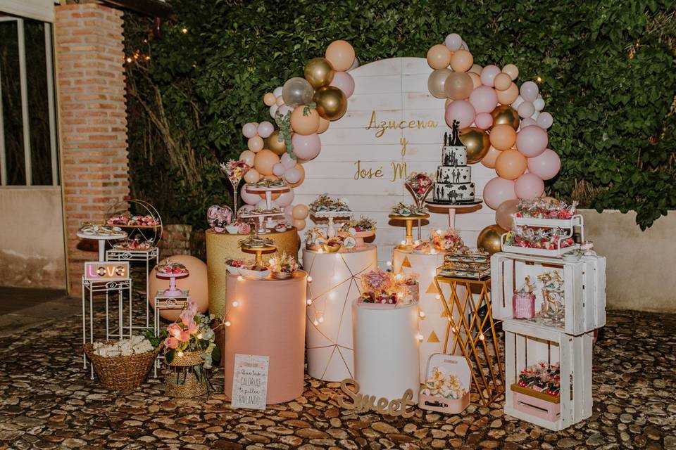 Mesa dulce, decoración de boda