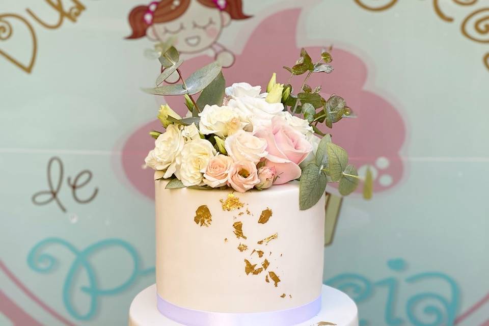 Tarta floral de boda