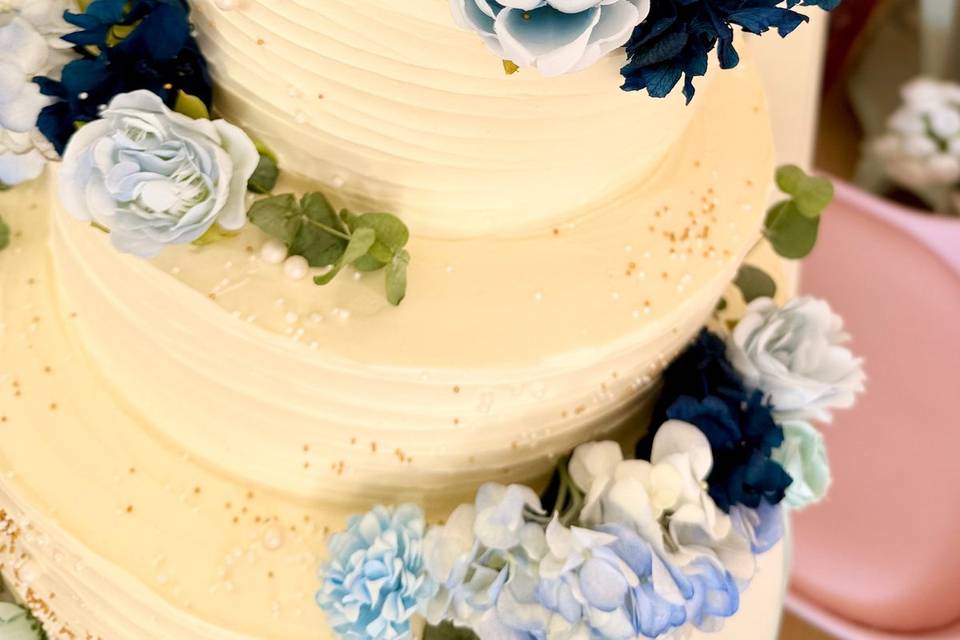 Boda azul floral
