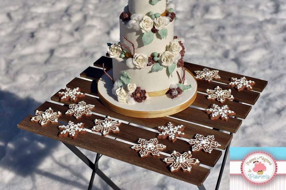 Tarta de boda invierno