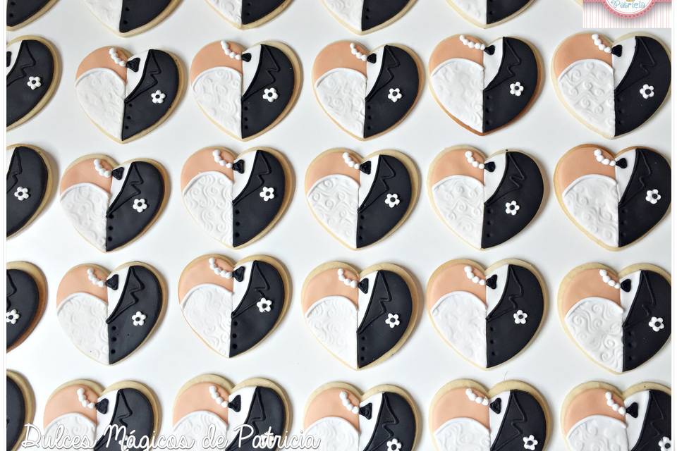 Galletas boda novia y novio