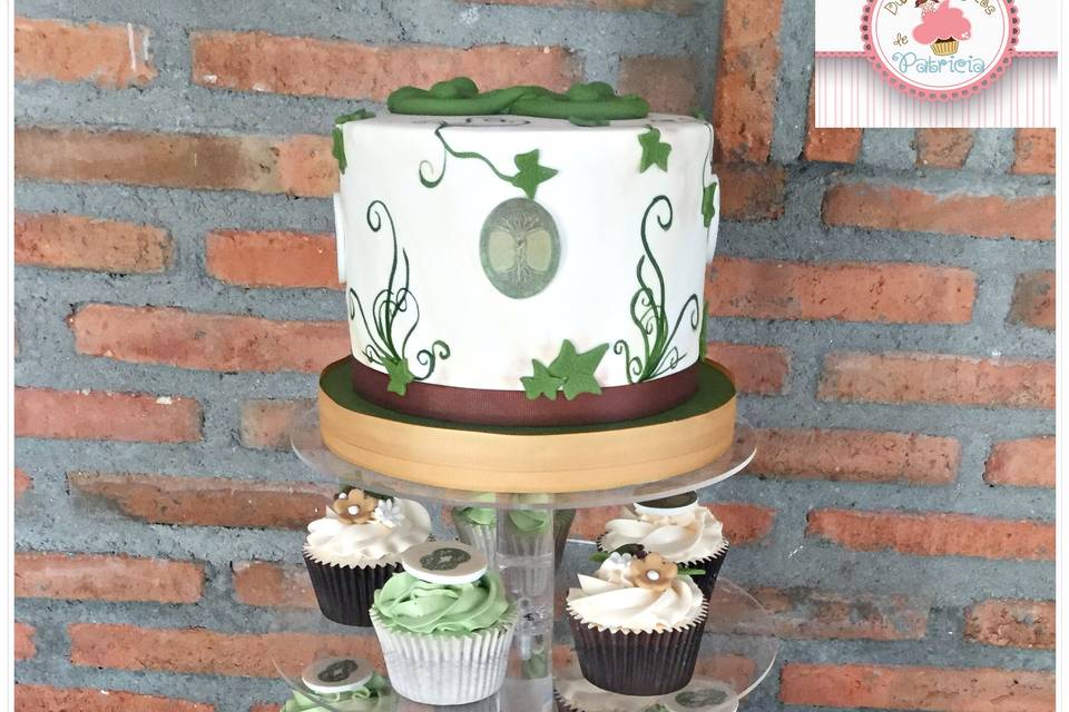 Torre cupcakes boda naturaleza