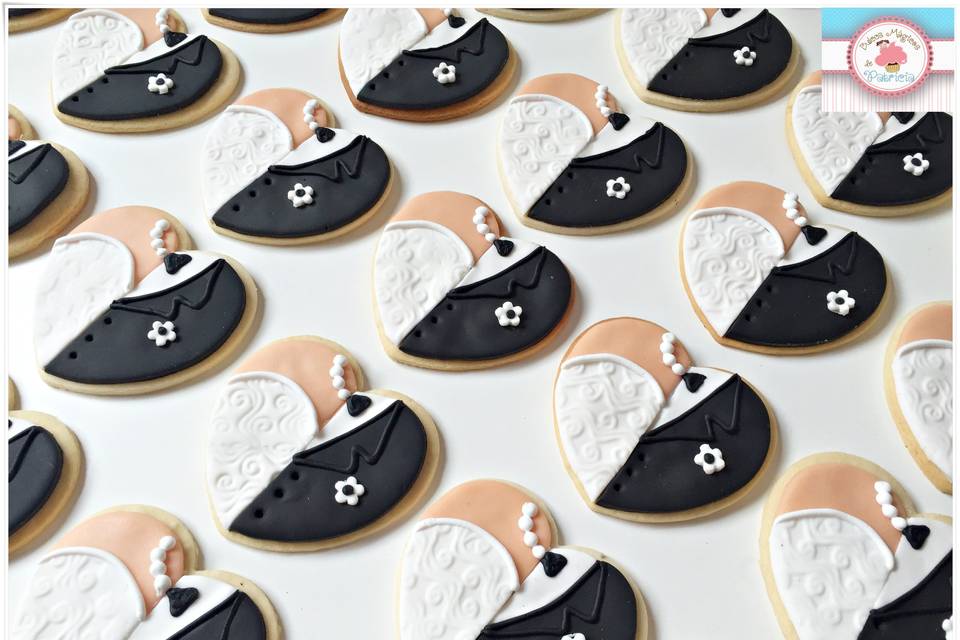 Galletas boda novia y novio