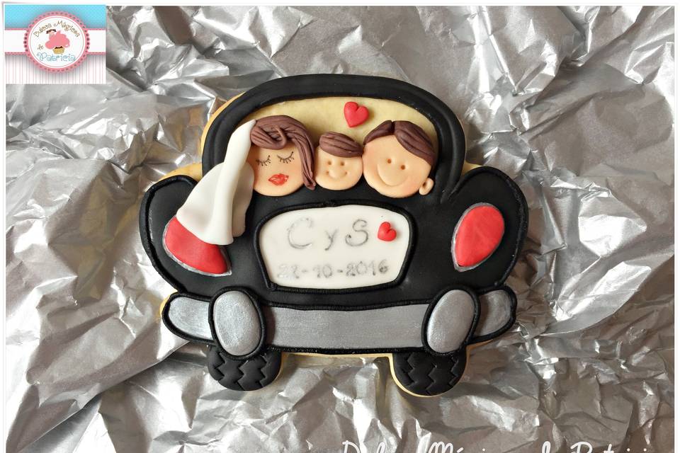 Galleta coche de novios