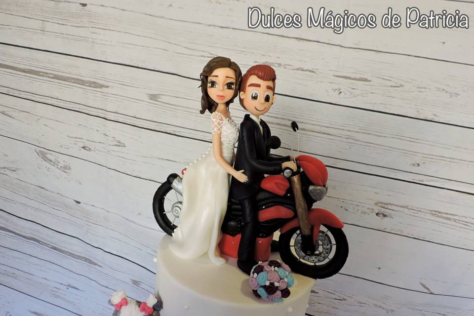 Tarta boda moto