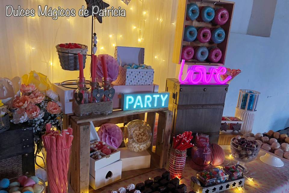 Candy bar boda colorido