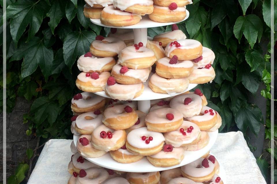 Torre de donuts para la boda de rafa y sara