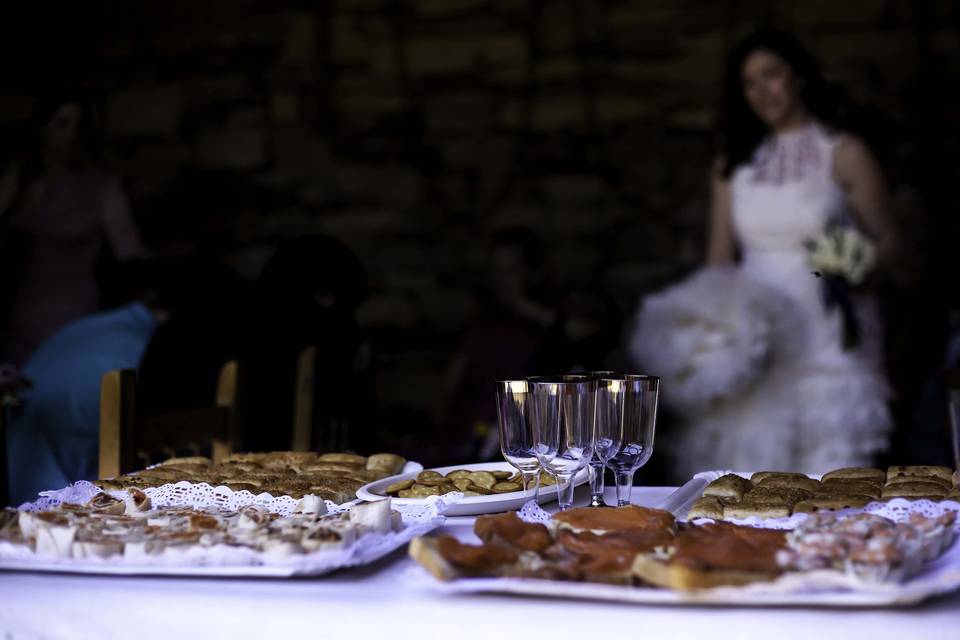 Novia en casa rural balneario