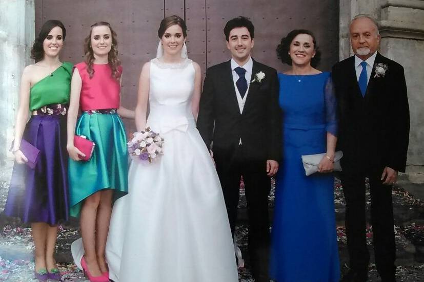 Maquillaje de novia y familia